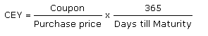 Coupon Equivalent Yield (CEY)